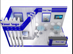 booth exhibition stand a227 3D Model