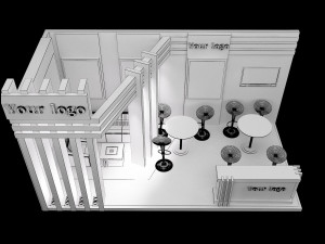 booth exhibition stand a227 3D Model