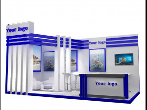 booth exhibition stand a227 3D Model