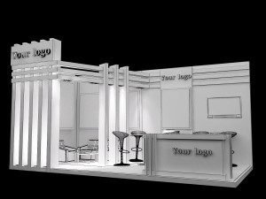 booth exhibition stand a227 3D Model