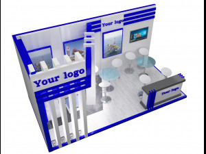 booth exhibition stand a227 3D Model