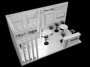 booth exhibition stand a227 3D Model