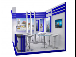 booth exhibition stand a227 3D Model