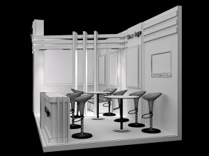 booth exhibition stand a227 3D Model