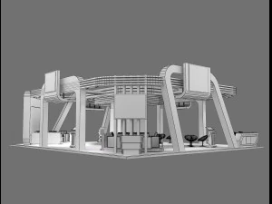 booth exhibition stand a236 3D Model