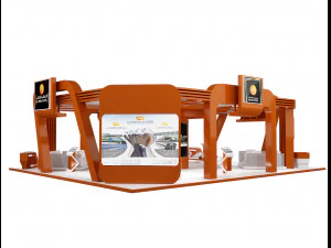 booth exhibition stand a236 3D Model