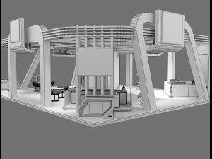 booth exhibition stand a236 3D Model