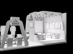 booth exhibition stand a239 3D Model
