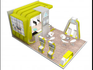 booth exhibition stand a239 3D Model