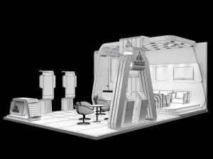 booth exhibition stand a239 3D Model