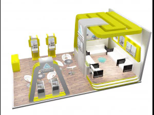 booth exhibition stand a239 3D Model