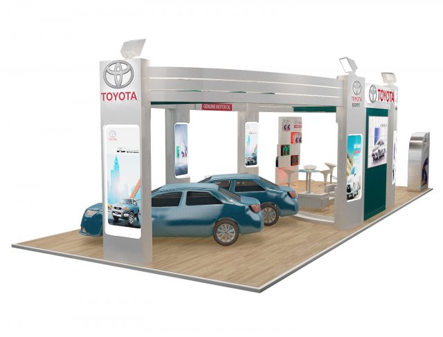 booth exhibition stand a225 Modello 3D .c4d .max .obj .3ds .fbx .stl .blend