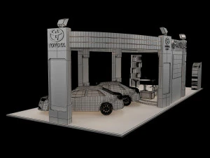 booth exhibition stand a225 3D Model