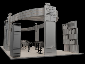 booth exhibition stand a225 Modello 3D