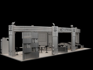 booth exhibition stand a225 Modello 3D