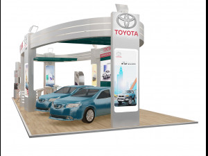 booth exhibition stand a225 Modello 3D