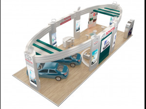 booth exhibition stand a225 Modello 3D
