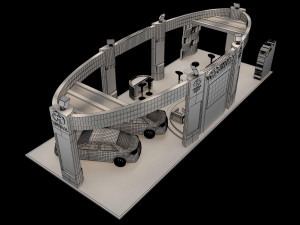 booth exhibition stand a225 Modello 3D