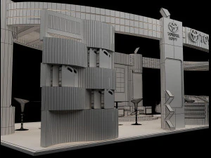 booth exhibition stand a225 3D Model
