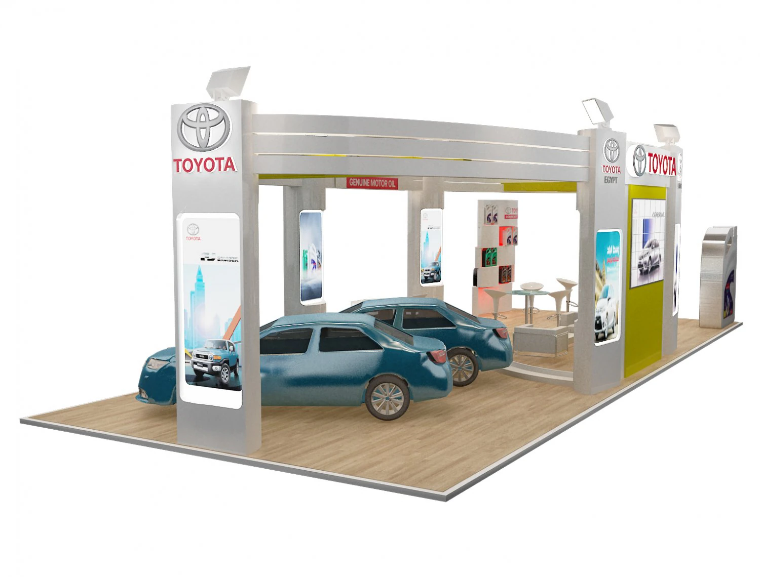 booth exhibition stand a225a 3D Model .c4d .max .obj .3ds .fbx .stl .blend 