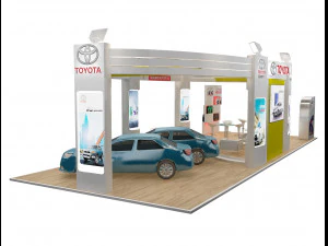 बूथ प्रदर्शनी स्टैंड a225a 3D मॉडल