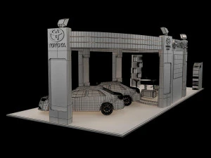 booth exhibition stand a225a 3D Model