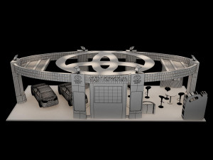 booth exhibition stand a225a Modelo 3D