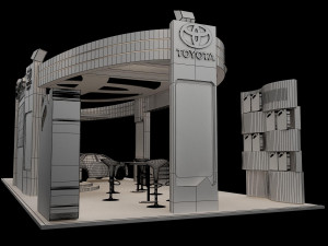 booth exhibition stand a225a Modelo 3D