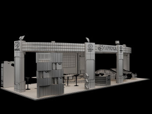 booth exhibition stand a225a Modelo 3D