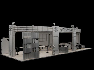 booth exhibition stand a225a 3D Model