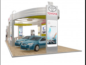 booth exhibition stand a225a Modelo 3D
