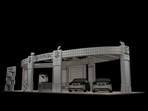 booth exhibition stand a225a Modelo 3D