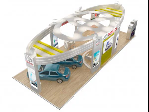 booth exhibition stand a225a 3D Model
