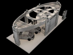 booth exhibition stand a225a 3D Model