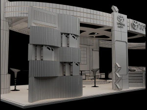 booth exhibition stand a225a 3D Model