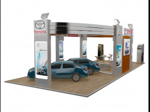 booth exhibition stand a225b Modello 3D