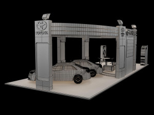 booth exhibition stand a225b Modello 3D
