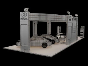 booth exhibition stand a225b 3D Model