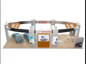 booth exhibition stand a225b 3D Model