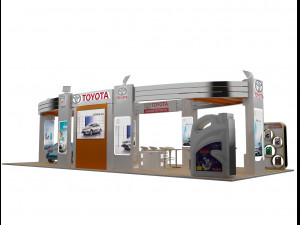booth exhibition stand a225b Modello 3D