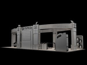 booth exhibition stand a225b Modello 3D