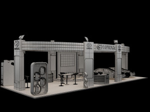 booth exhibition stand a225b Modello 3D