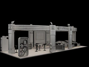 booth exhibition stand a225b 3D Model