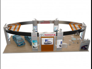 booth exhibition stand a225b Modello 3D