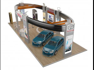booth exhibition stand a225b 3D Model