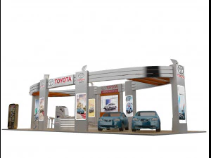 booth exhibition stand a225b 3D Model