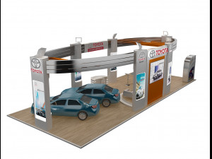 booth exhibition stand a225b Modello 3D