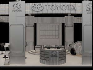 booth exhibition stand a225b Modello 3D