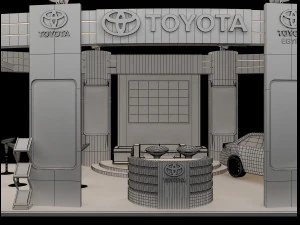 booth exhibition stand a225b 3D Model