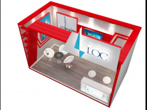 बूथ प्रदर्शनी स्टैंड a234 3D मॉडल